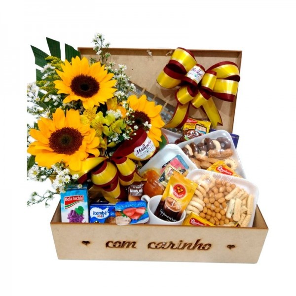 Baú Meu Girassol Com Muito Carinho Baú Meu Girassol Com Muito Carinho